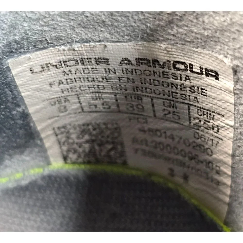 Under Armour Sling Flex Rise Anthracite Knit Running Shoes Women's Size 8 - Picture 9 of 9